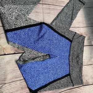 White/Blue yoga leggings